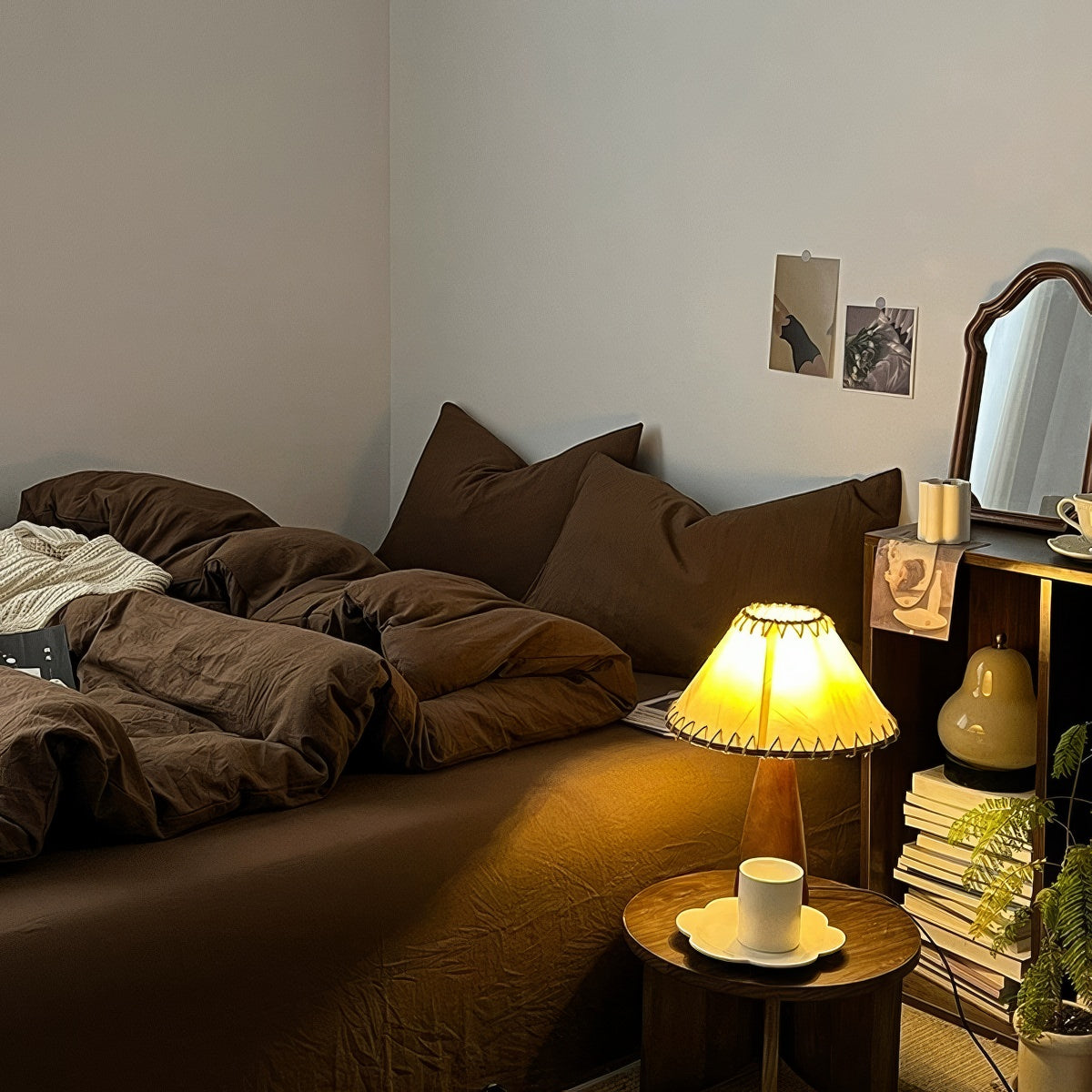 Dark Brown Shades Bedding Set