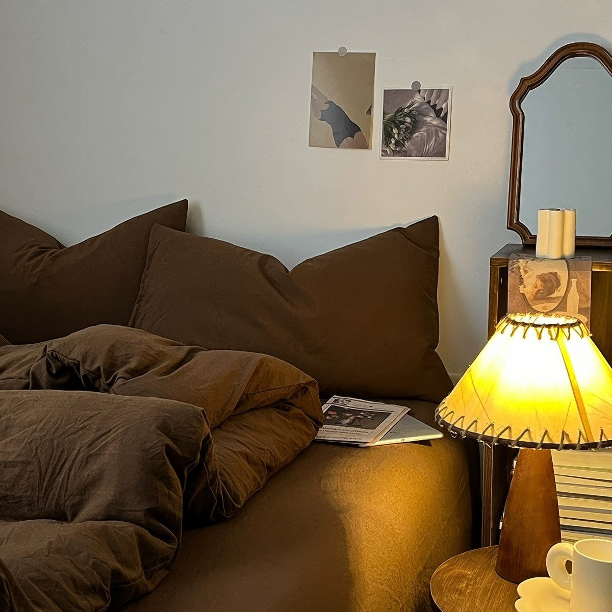 Dark Brown Shades Bedding Set