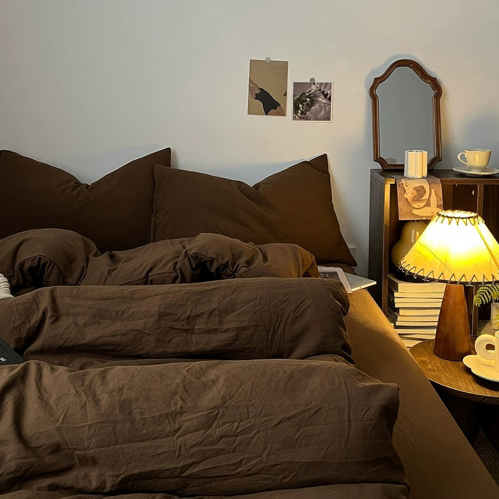 Dark Brown Shades Bedding Set