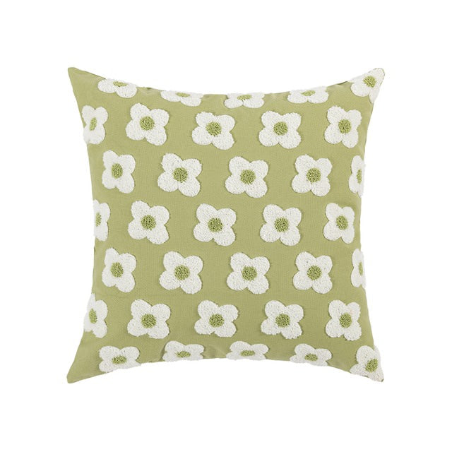 Embroidered Daisies Cushion Cover