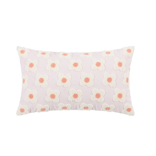 Embroidered Daisies Cushion Cover