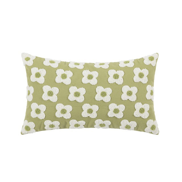 Embroidered Daisies Cushion Cover