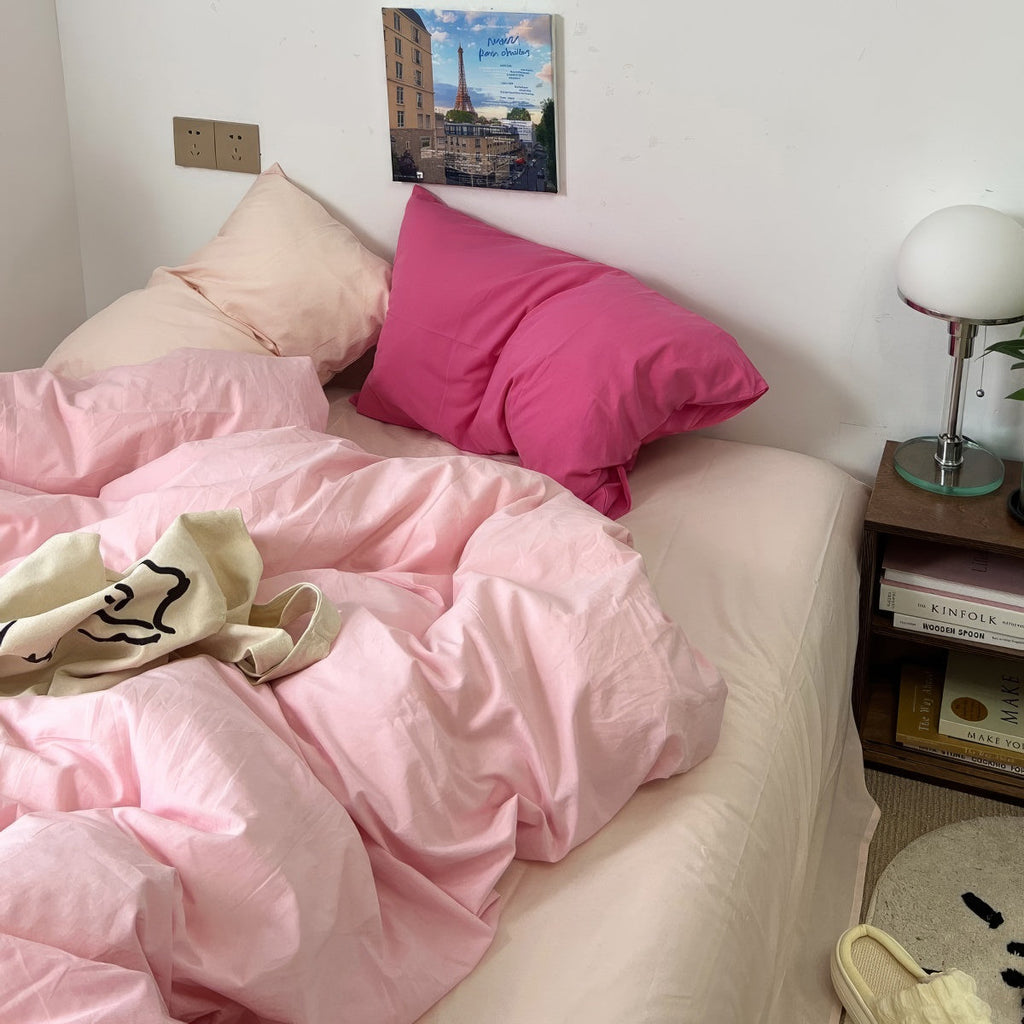 Pastel Peachy Pink Bedding Set