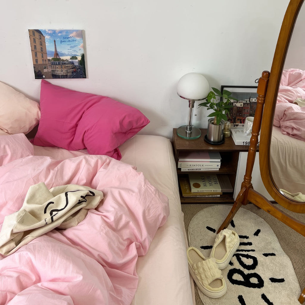 Pastel Peachy Pink Bedding Set